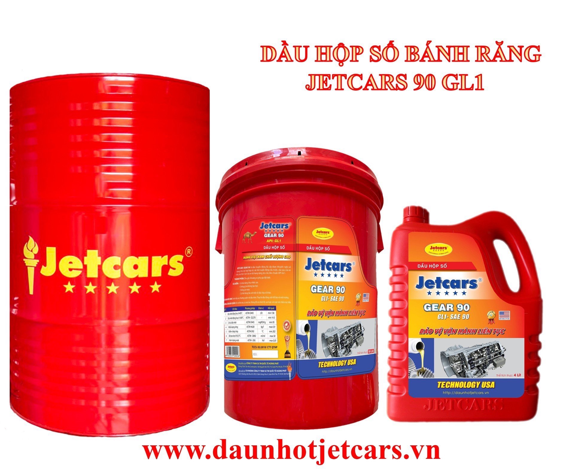 DẦU HỘP SỐ JETCARS GEAR 90/ 200Lit