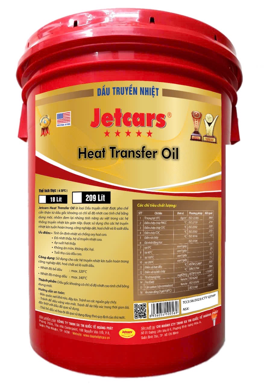 DẦU TRUYỀN NHIỆT - JETCARS HEAT TRANSFER OIL 209L