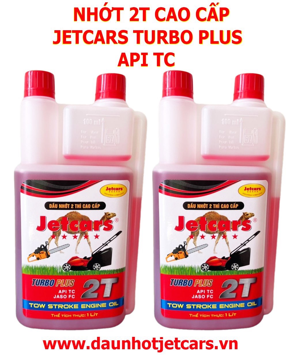 NHỚT 2T JETCARS CHAI 0,5L