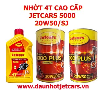 NHỚT 4T JETCARS 20W50 SJ/ 1L