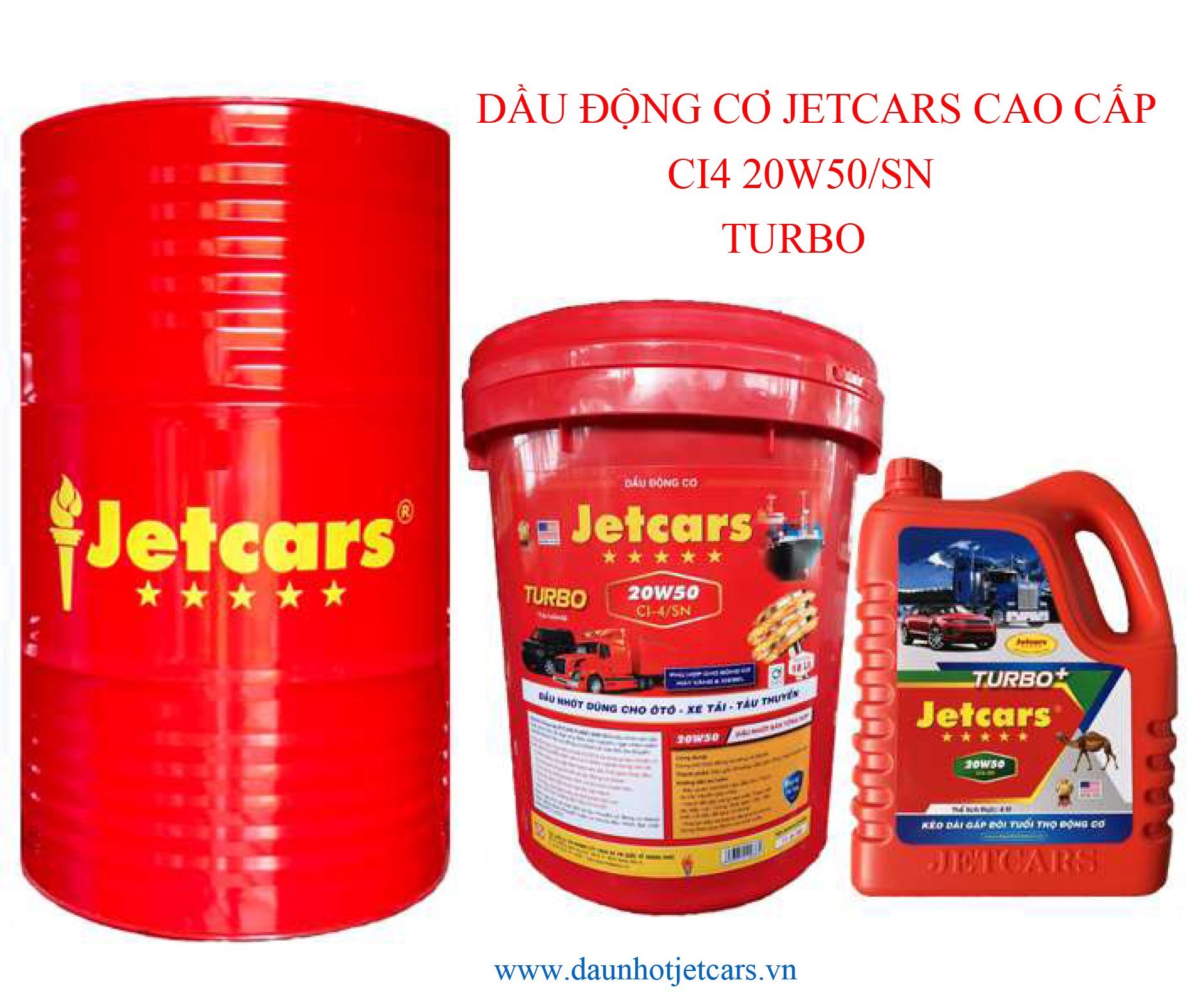 NHỚT ĐỘNG CƠ JETCARS CI4 SN 20W50/ 18L 