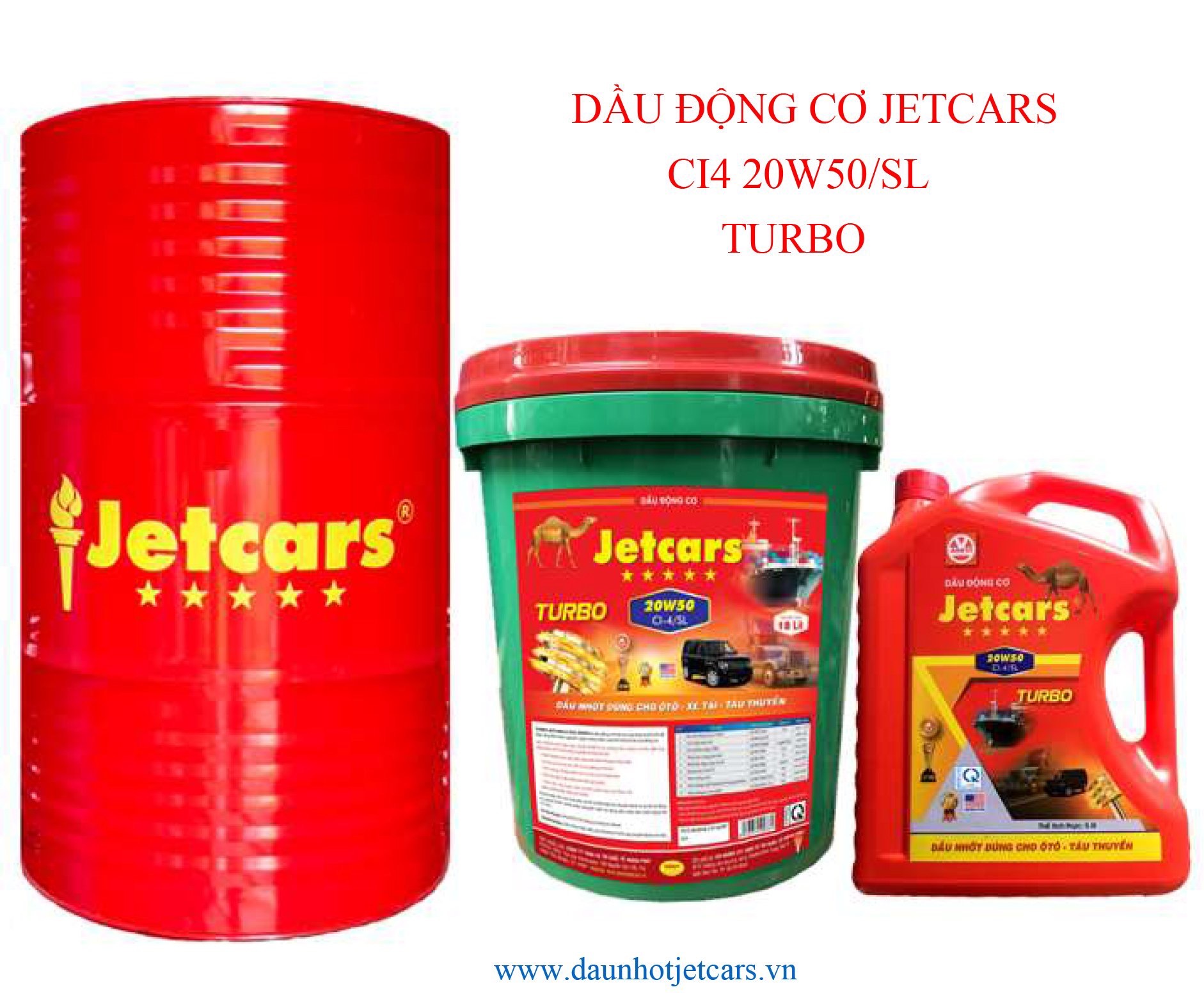 NHỚT ĐỘNG CƠ TẢI NẶNG JETCARS CI4 20W50 SL/ 18L