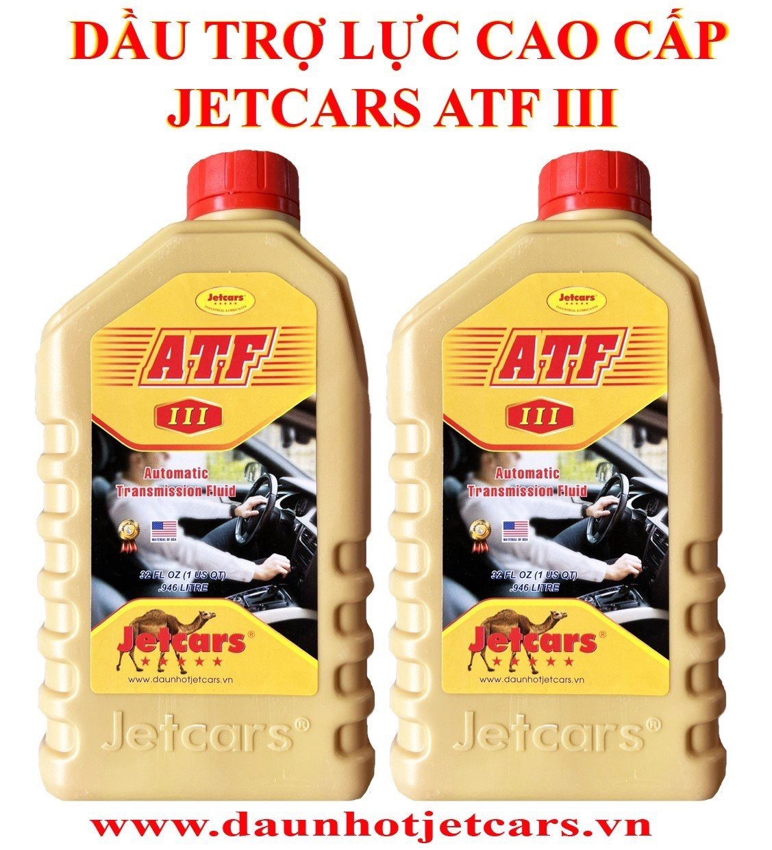 NHỚT TRỢ LỰC TAY LÁI JETCARS ATF III CAO CẤP/ 946ML